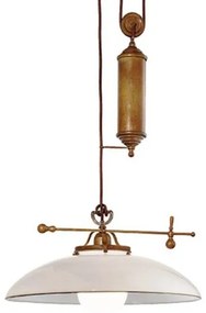 Lustra design rustic din alama cu sticla murano Country