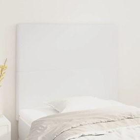 3116131 vidaXL Tăblii de pat, 2 buc, alb, 90x5x78/88 cm, piele ecologică
