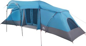 vidaXL Cort de Familie cu acoperiș Albastru și Gri 721 x 335 x 212 cm