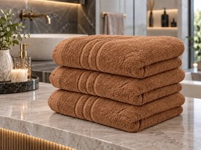 Prosop CONFORT Maxi 100x200 cm maro, 100% bumbac