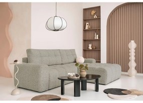 Colțar modular maro deschis extensibil/cu spațiu de depozitare (cu colț pe partea dreaptă) Lulu – Miuform