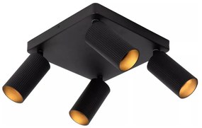 Lucide 09939/14/30 - Plafonieră cu spoturi CLUBS 4xGU10/40W/230V, neagră