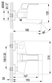 Baterie cada Lemark Unit, metalic, crom - LM4514C-EU