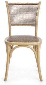 Scaun natural din rachita si lemn de Ulm, Carrel Bizzotto