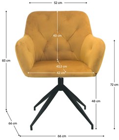 Fotoliu birou Viata (galben + negru) . 1116552