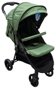 Carucior nou nascuti 2 in 1 BABY CARE™ PRO YK78, Pozitie somn, Spatar reglabil in 7 trepte, Frana picior, Pliabil, Verde Kaki
