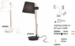 Veioza, Lampa de masa AXEL TL1 BIANCO