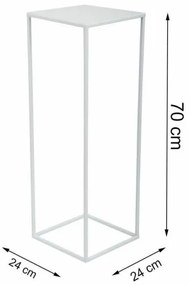 Suport pentru flori 70x24 cm, alb