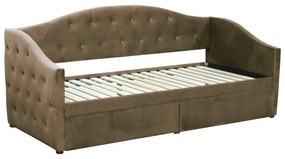 Pat de o persoană (divan) 90 cm Zonas (maro) (cu somieră) (cu sp. depozitare). 1116568