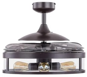 Ventilator LED de tavan FANAWAY 212927 CLASSIC 3xE27/4W/230V negru + telecomandă