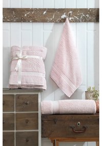Prosoape de baie roz-deschis 2 buc. din bumbac din frotir – Foutastic