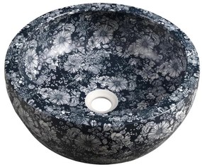 Sapho - Lavoar pentru blat PRIORI Ø 41 cm ceramică/albastru