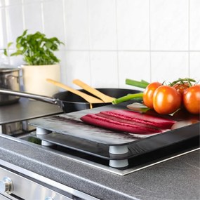 Set 2 protecții din sticlă pentru aragaz Wenko Macarons, 52 x 30 cm