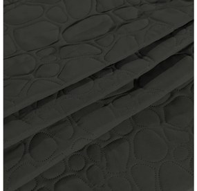 Cuvertura de pat gri inchis cu model STONE 220x240 cm