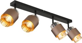 Globo 15560-4C - Corp de iluminat tip spot MILLEY 4xE27/40W/230V, negru/bronz