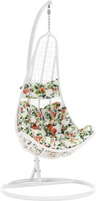 Balansoar gradina KALEA 2 NEW, alb/multicolor, metal/stofa clasica, 10