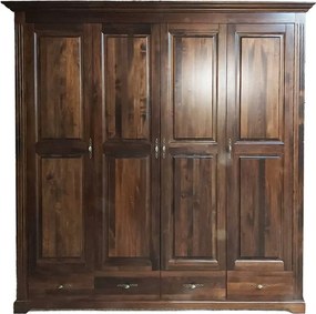 Dulap lemn masiv nuc Preston 4 Usi, 204,8 × 60,9 × 206,9 cm