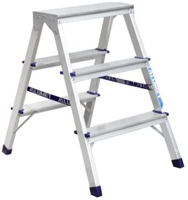 Alumet AD 7203 Scări duble din aluminiu, 2x 3trepte, 60 cm