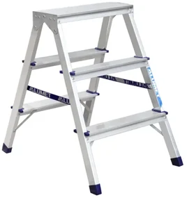 Alumet AD 7203 Scări duble din aluminiu, 2x 3trepte, 60 cm