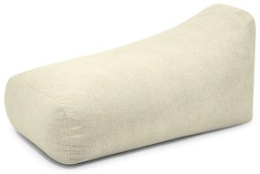 Fotoliu bean bag crem cu tapițerie din țesătură bouclé Snug Long 140 – SLOWDOWN