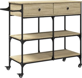vidaXL Cărucior de bucătărie stejar sonoma 105x42x95 cm lemn prelucrat