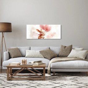 Tablou - Iepuraș cu Baloane (120x50 cm)