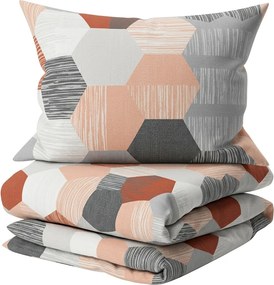 Lenjerie de pat creponata din bumbac Renforce HONEY COMB gri Dimensiune lenjerie de pat: 70 x 90 cm | 140 x 200 cm