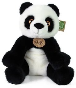 Panda din pluș Rappa, alb-negru, 27 cm