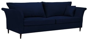 Canapea extensibilă cu spațiu pentru depozitare Mazzini Sofas Pivoine, albastru