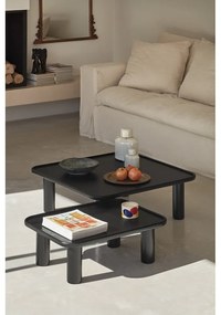 Set 2 măsuțe auxiliare Teulat Nest, negru