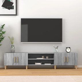 vidaXL Comodă TV, gri sonoma, 180x31,5x40 cm, lemn prelucrat