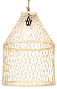 Lampă suspendată rustică pentru exterior din ratan 40x55 cm - Calamus