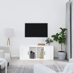 816800 vidaXL Comodă TV, alb, 100x35x40 cm, lemn prelucrat