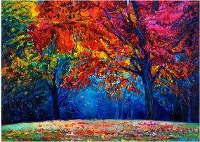Tablou pe sticlă cu pictura naturii (70x50 cm)