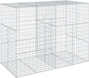 vidaXL Coș gabion cu capac, 200x100x150 cm, fier galvanizat