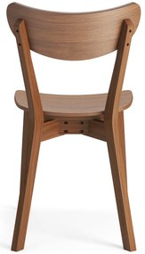 MAZZONI EXPORT ROXY Nucă Naturală - SCAUN DE LEMN PENTRU SALON SUFRAGERIE BUCĂTĂRIE RETRO