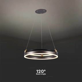 Lustră LED pe cablu LED/20W/230V 3000K d. 42 cm maro