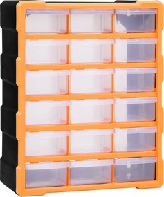 vidaXL Organizator cu 18 sertare medii, 38x16x47 cm