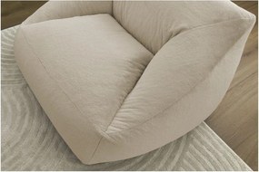 Fotoliu bean bag bej cu tapițerie din blană artificială Lilibet – Bobochic Paris