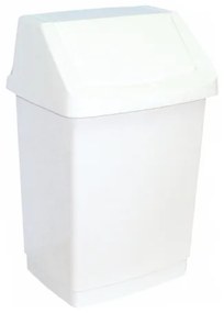 Coș de gunoi cu capac plastic 9 l, alb