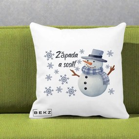 Perna Decorativa Zapada a Sosit Om de Zapada, 40x40 cm, Alba Mata, Husa Detasabila, Perna Inclusa, BEKZ®