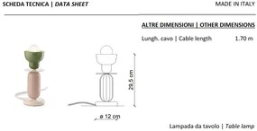 Veioza din ceramica design italian realizata manual BERIMBAU