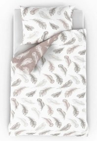 Lenjerie de pat din bumbac Kvalitex Nordic Shelby,bej, 140 x 200 cm, 70 x 90 cm, 140 x 200 cm, 70 x 90 cm