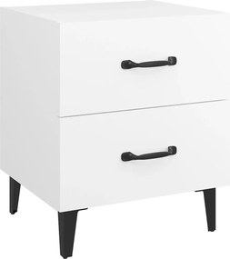 vidaXL Noptieră, alb, 40x35x47,5 cm