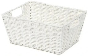 Compactor Coș împletit manual ETNA, 31 x 24 x 14 cm, alb
