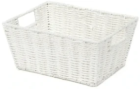 Compactor Coș împletit manual ETNA, 31 x 24 x 14 cm, alb