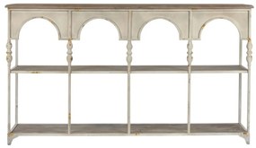 Consola, bej, din metal, aspect vintage, Arches
