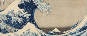 Tablou - Katsushika Hokusai, Under the Wave off Kanagawa, reproducere (120x50 cm)