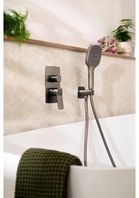 KFA Armatura MALAGA – set de duș cu baterie încastrată, gri metalizat (4529-501-61)