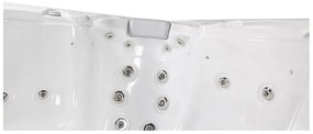 Minipiscina Pluto alb lucios, Wellis, MyLine, sistem stereo myMusic, 5 locuri, 200x200 cm